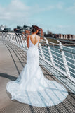 Boho Floral Lace Wedding Dress