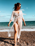 Nusa White Lace Beach Cover Up