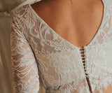 Long Sleeve Lace Bridal Top