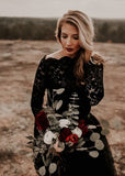 Black Boho Wedding Dress