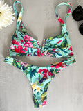 Floral Green Bikini Set