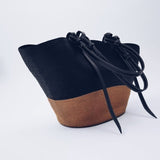 Large Shopping Bag with faux leather straps