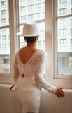 Long Sleeve Lace Bridal Top