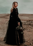 Black Boho Wedding Dress